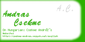 andras csekme business card